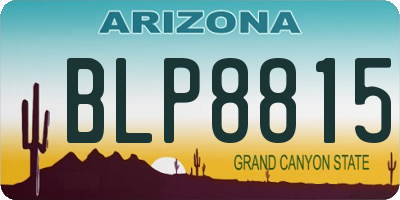 AZ license plate BLP8815