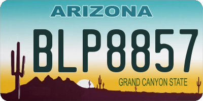 AZ license plate BLP8857