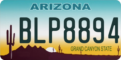 AZ license plate BLP8894