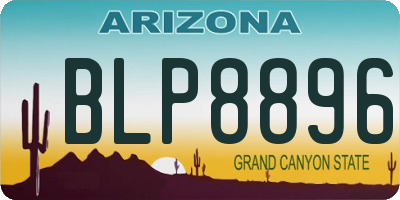 AZ license plate BLP8896