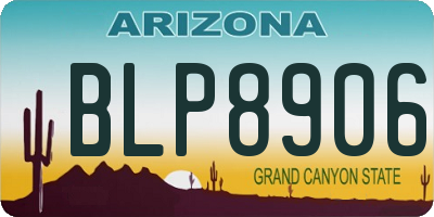 AZ license plate BLP8906