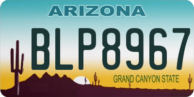 AZ license plate BLP8967