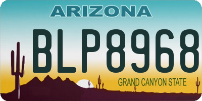 AZ license plate BLP8968