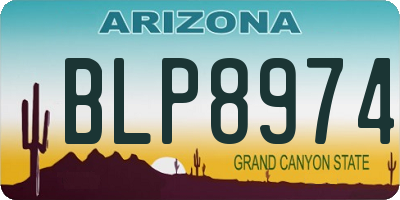 AZ license plate BLP8974