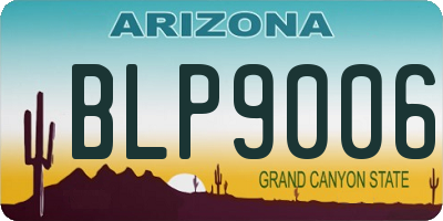 AZ license plate BLP9006
