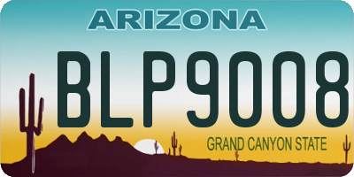 AZ license plate BLP9008