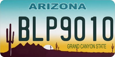 AZ license plate BLP9010