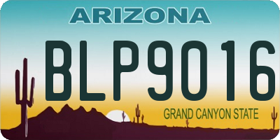 AZ license plate BLP9016