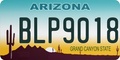 AZ license plate BLP9018