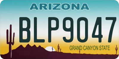 AZ license plate BLP9047