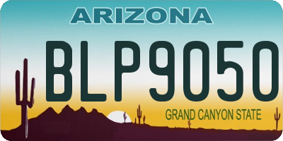 AZ license plate BLP9050