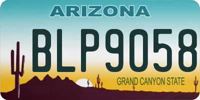 AZ license plate BLP9058