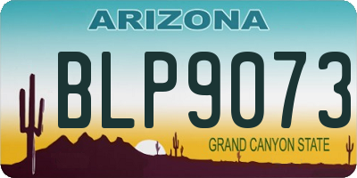 AZ license plate BLP9073
