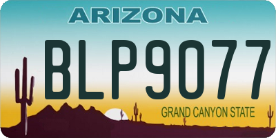 AZ license plate BLP9077
