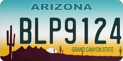 AZ license plate BLP9124