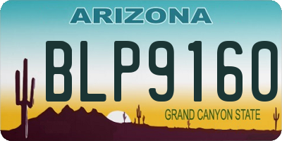 AZ license plate BLP9160