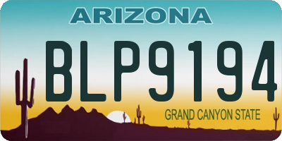 AZ license plate BLP9194