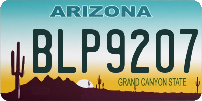 AZ license plate BLP9207