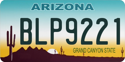 AZ license plate BLP9221