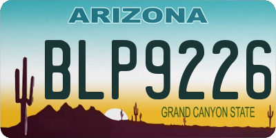 AZ license plate BLP9226