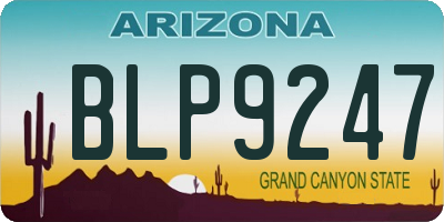 AZ license plate BLP9247