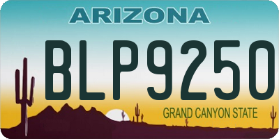 AZ license plate BLP9250