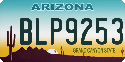 AZ license plate BLP9253