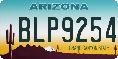 AZ license plate BLP9254