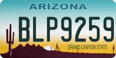 AZ license plate BLP9259