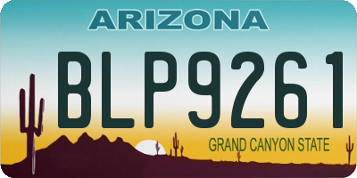 AZ license plate BLP9261