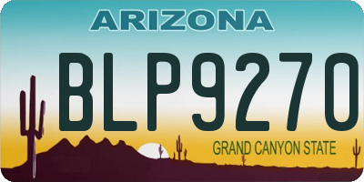 AZ license plate BLP9270