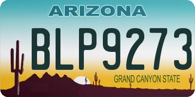 AZ license plate BLP9273