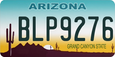 AZ license plate BLP9276