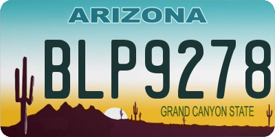 AZ license plate BLP9278