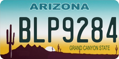 AZ license plate BLP9284