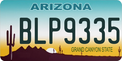 AZ license plate BLP9335