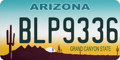 AZ license plate BLP9336