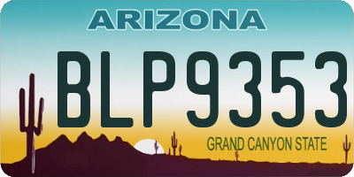AZ license plate BLP9353