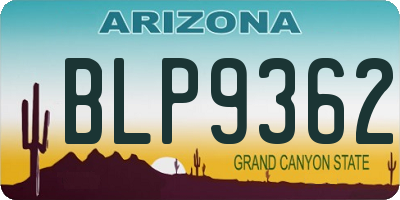AZ license plate BLP9362