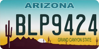 AZ license plate BLP9424
