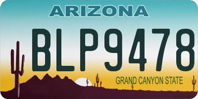 AZ license plate BLP9478