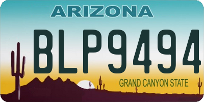 AZ license plate BLP9494