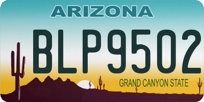 AZ license plate BLP9502