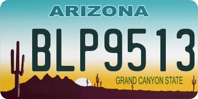 AZ license plate BLP9513