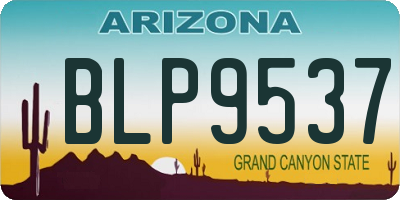 AZ license plate BLP9537