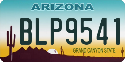 AZ license plate BLP9541