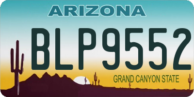 AZ license plate BLP9552