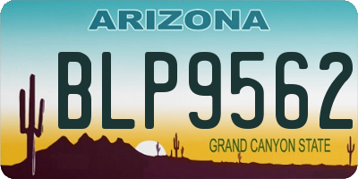 AZ license plate BLP9562