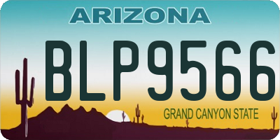 AZ license plate BLP9566
