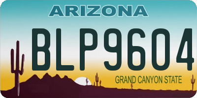 AZ license plate BLP9604